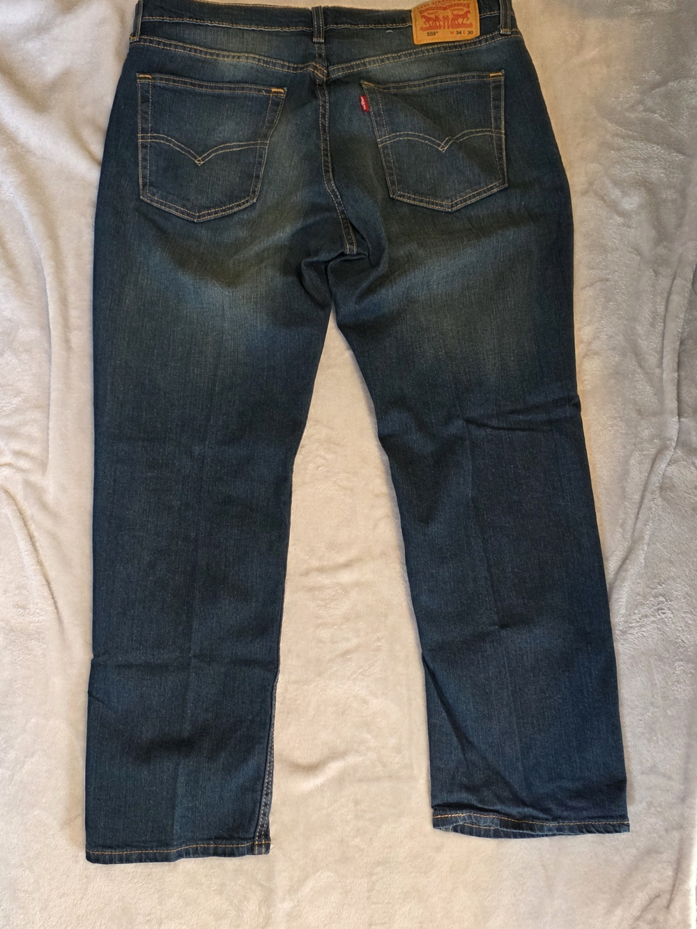 Levi's Men’s Indigo Relaxed Straight-Leg Jeans Like New